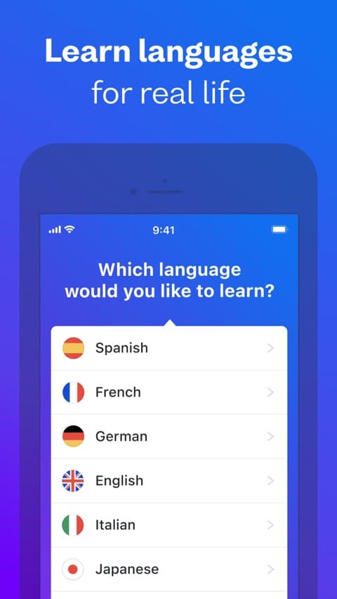 Busuu app screenshot 1